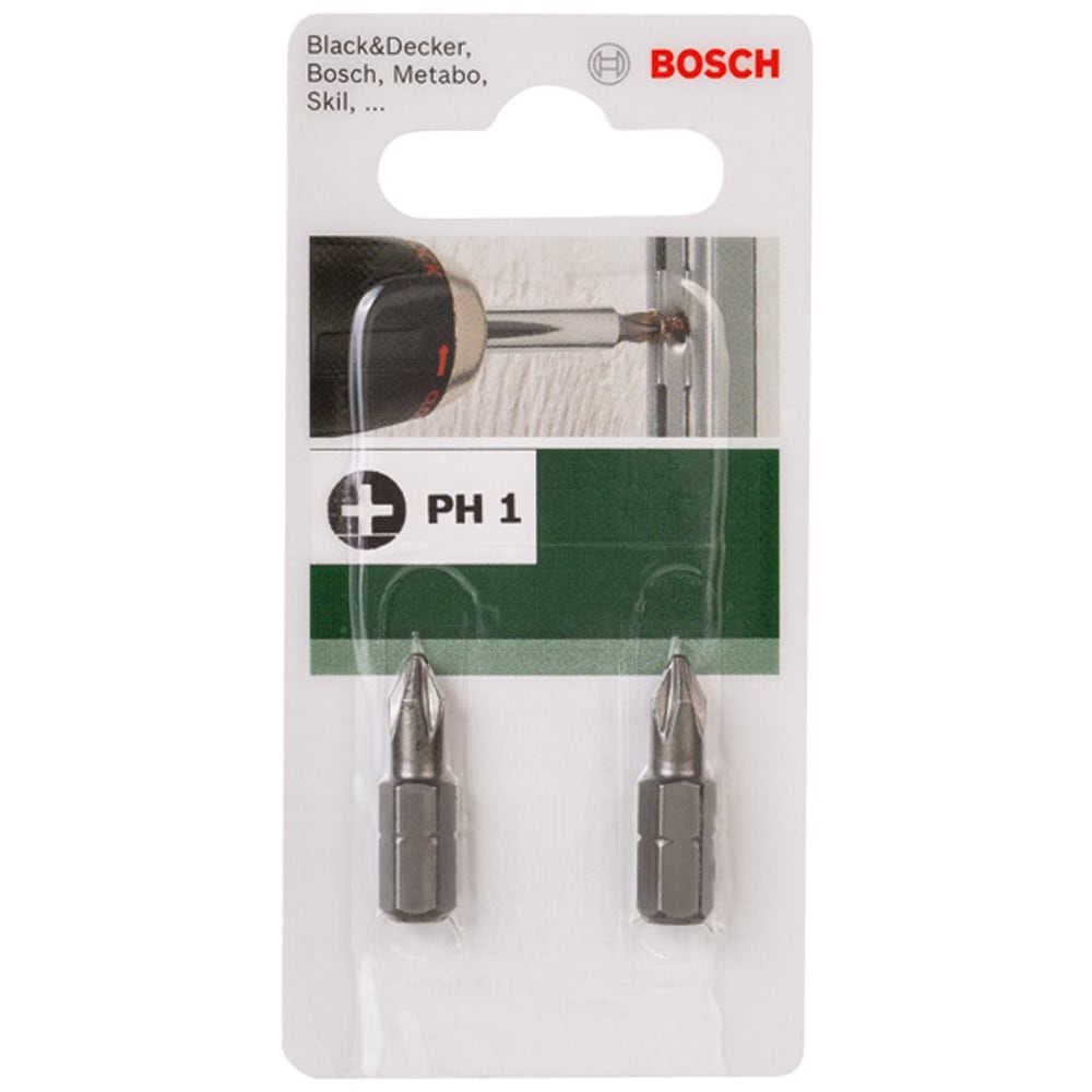 Set biti BOSCH, PH1, 25mm, 2 bucati