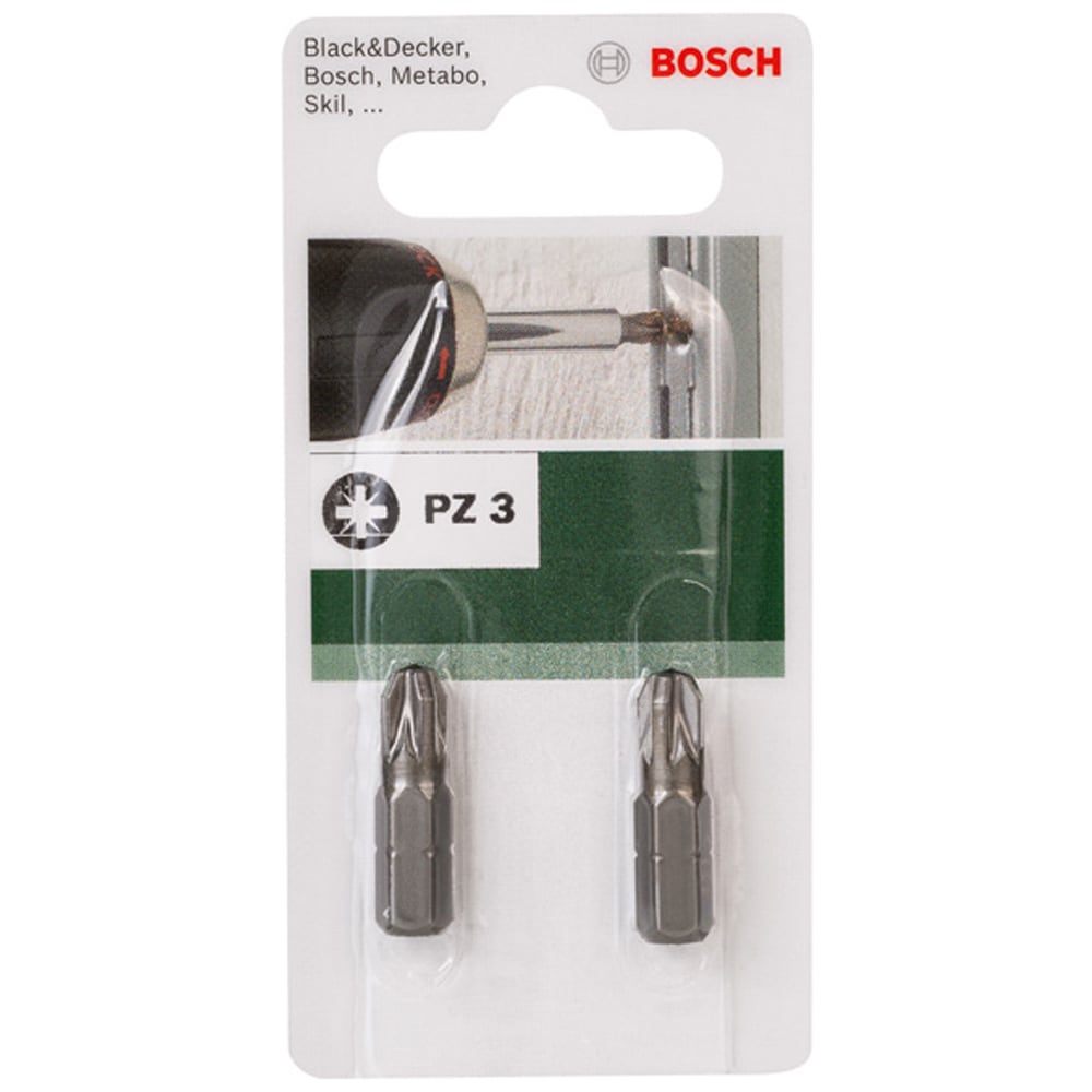 Set biti BOSCH, PZ3, 25mm, 2 bucati