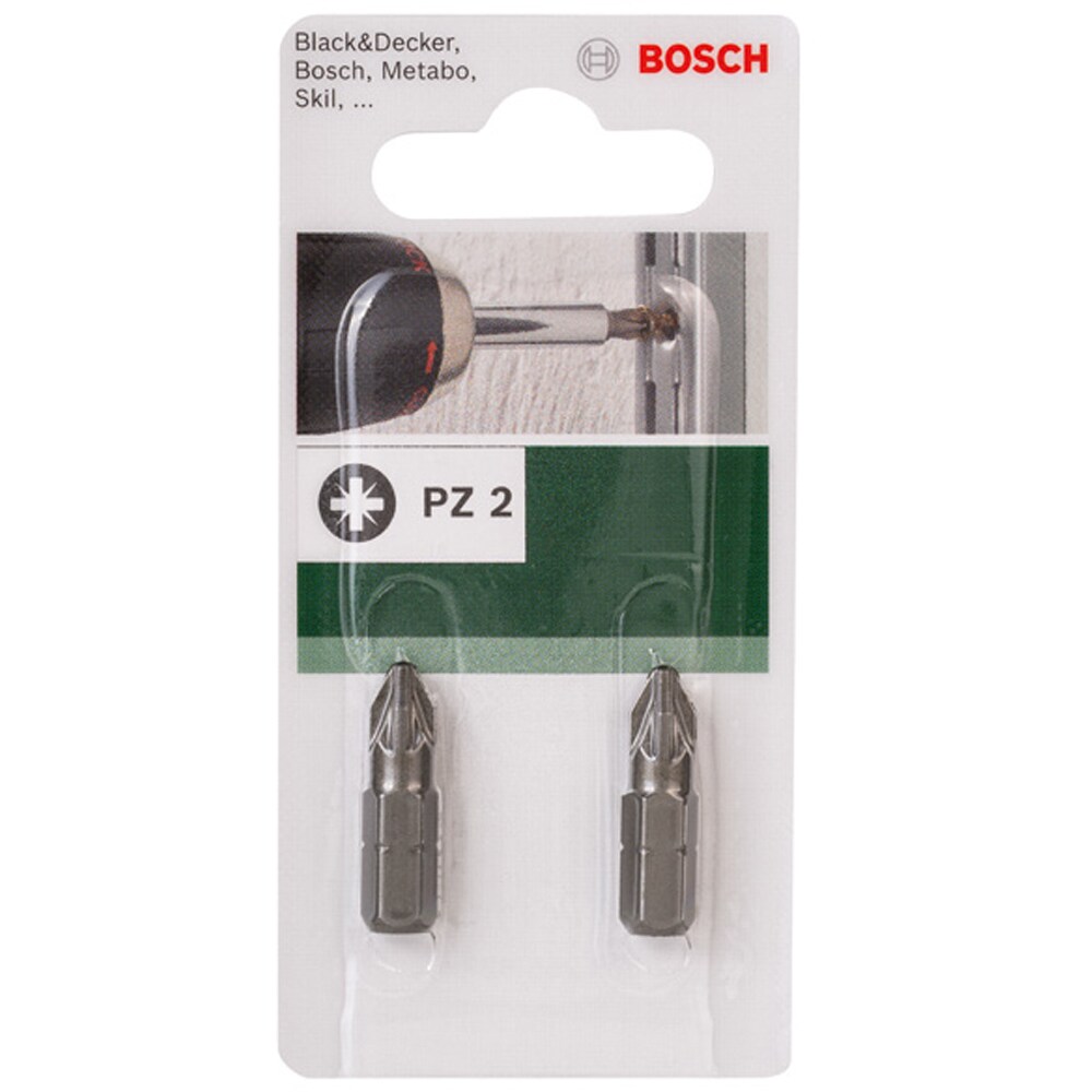 Set biti BOSCH, PZ2, 25mm, 2 bucati