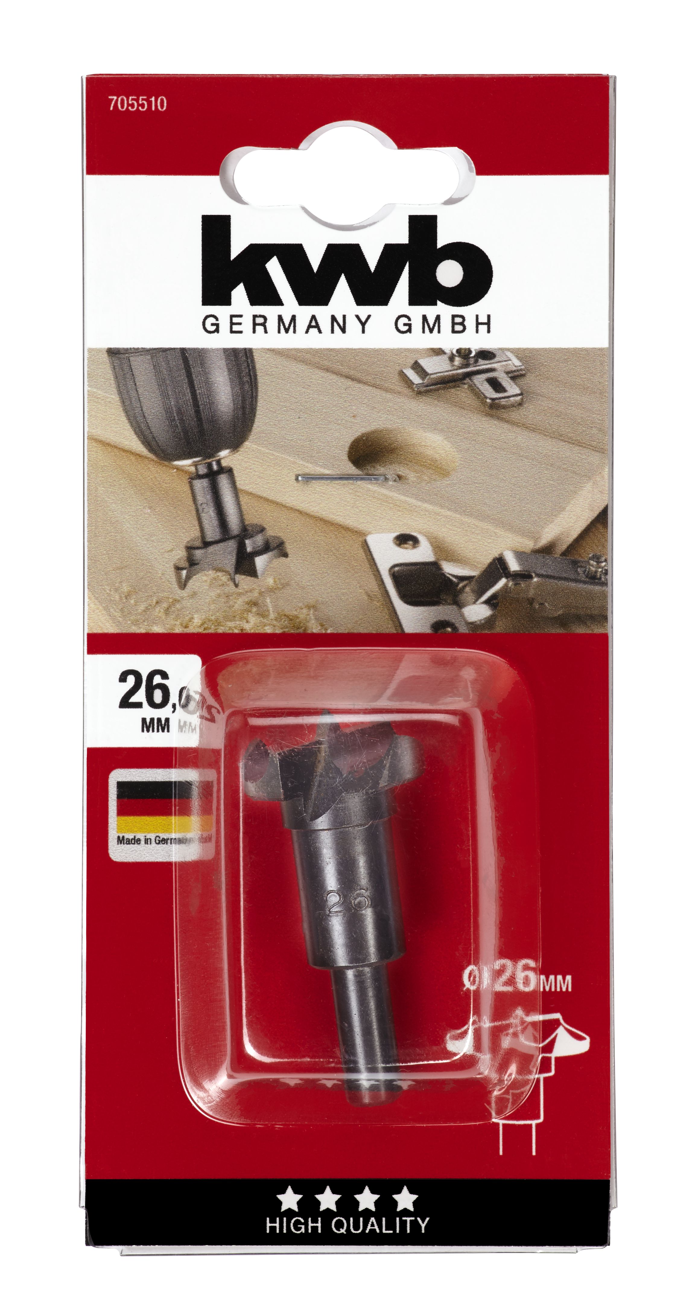 Freza balamale KWB, 26 mm, otel special