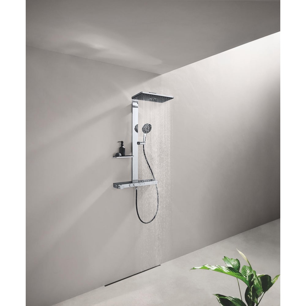 Sistem dus GROHE Rainshower Aqua Pure 100961KI00, termostat, 3 functii, crom