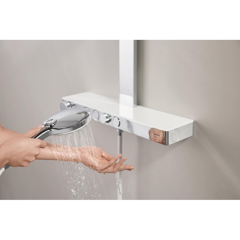 Sistem dus GROHE Rainshower Aqua Pure 1009620000, termostat, 3 functii, crom