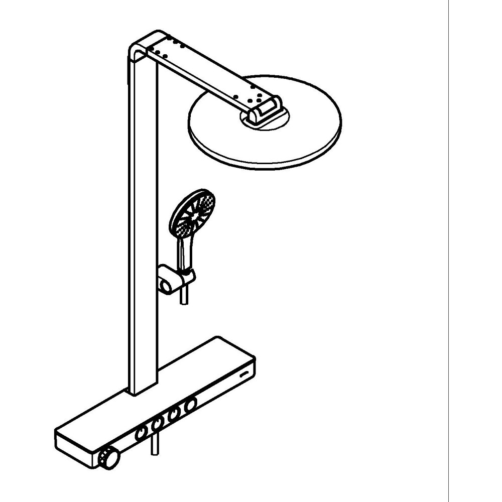 Sistem dus GROHE Rainshower Aqua Pure 100964KI00, termostat, 3 functii, crom