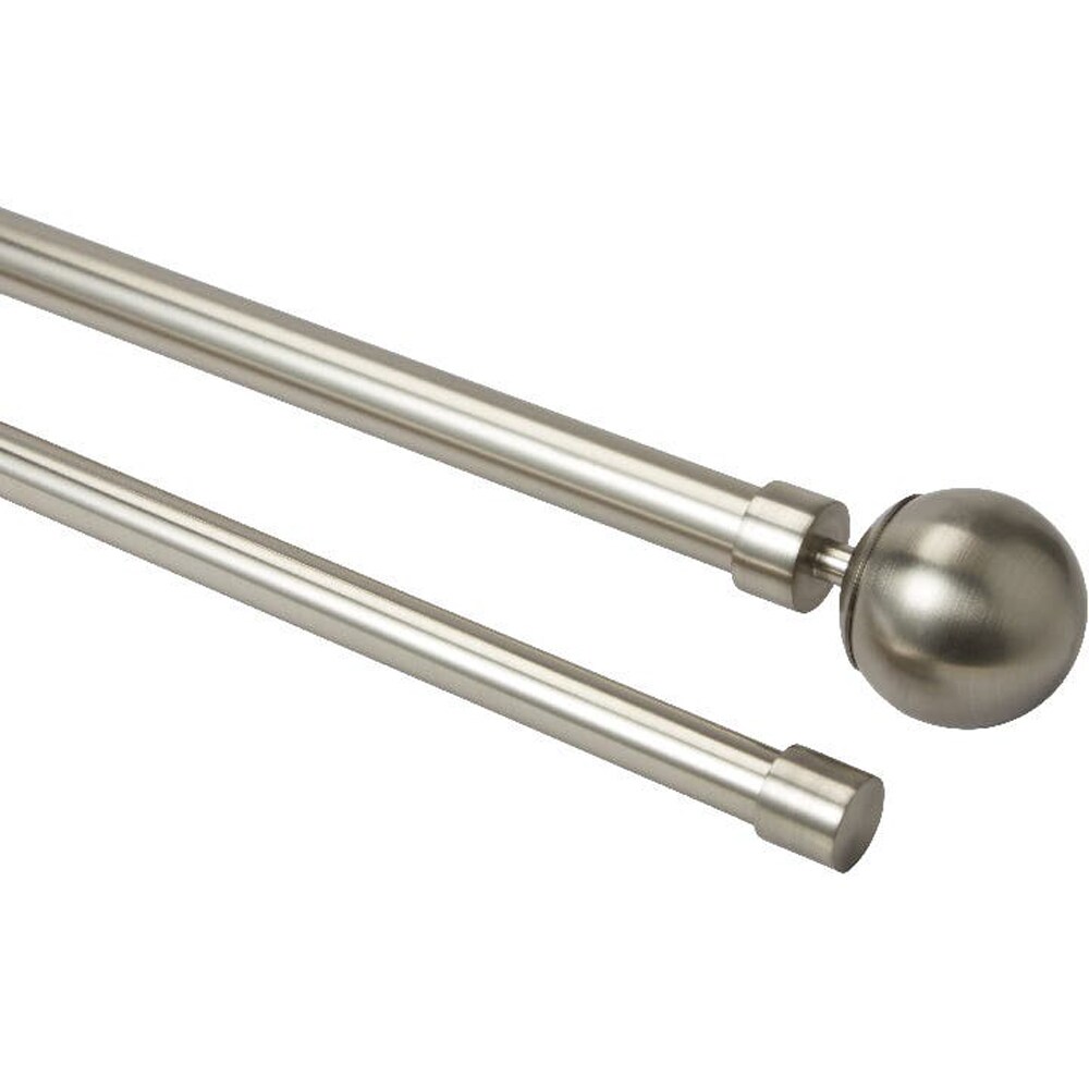 Set galerie dubla extensibila GoodHome Athens, metal, 120-210 cm, gri