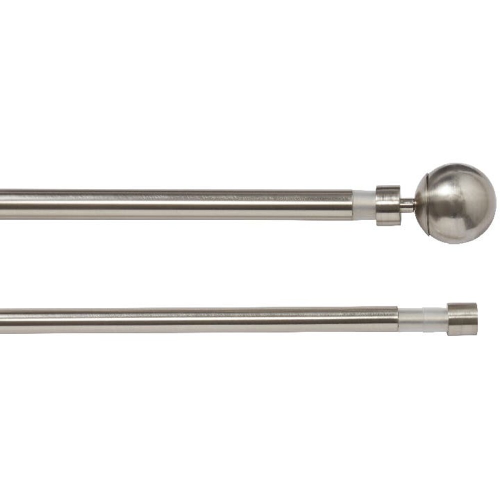 Set galerie dubla extensibila GoodHome Athens, metal, 120-210 cm, gri