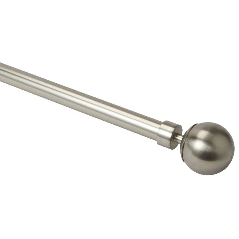 Set galerie simpla extensibila GoodHome Athens, metal 330/200 cm, diametru 19 mm, gri