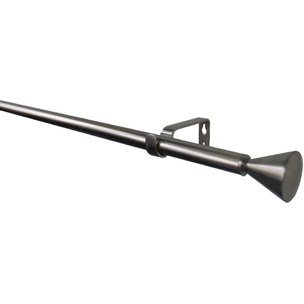 Set galerie simpla extensibila GoodHome Athens, metal, 330/200 cm, gri, diametru 19 mm