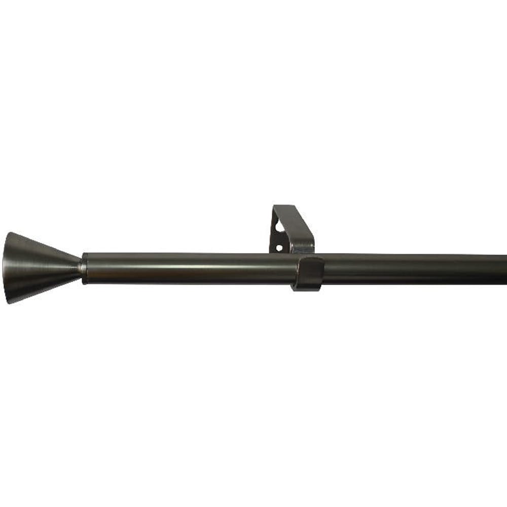 Set galerie simpla extensibila GoodHome Athens, metal, 330/200 cm, gri, diametru 19 mm