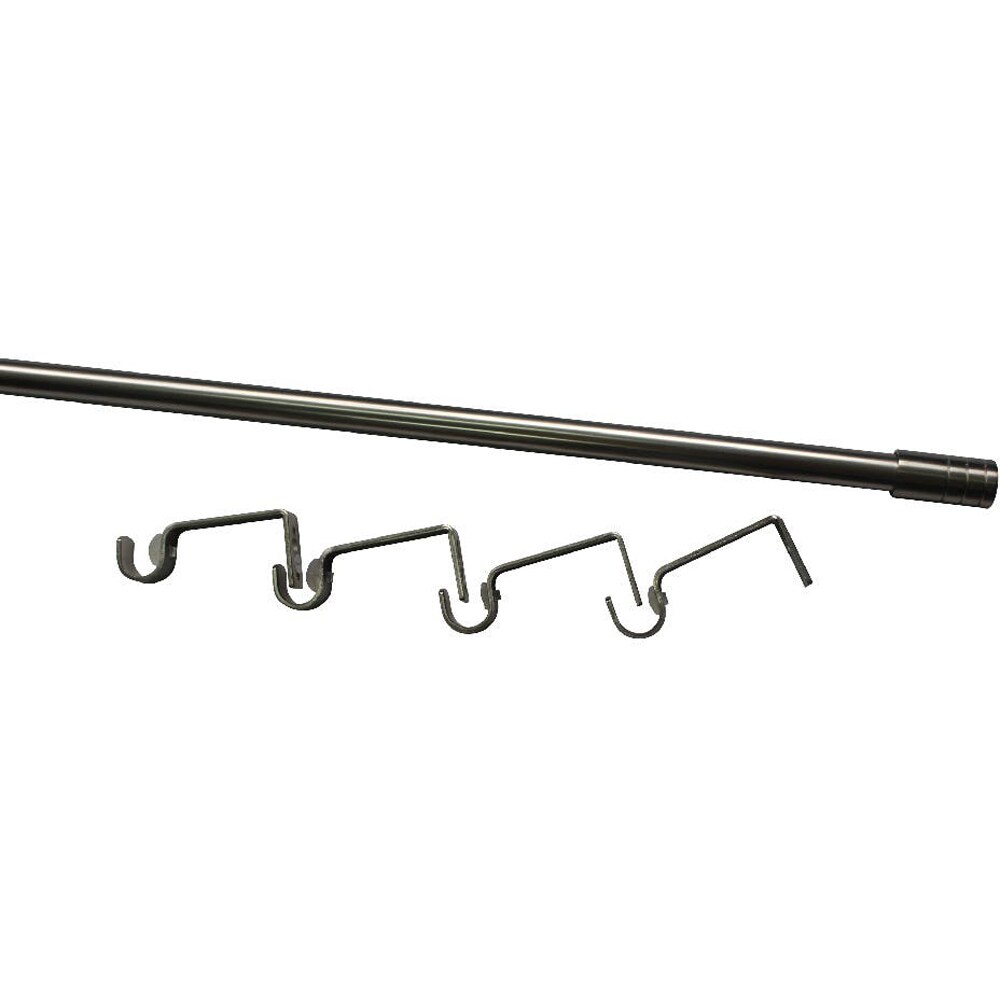 Set galerie simpla extensibila GoodHome Athens, gri, metal, 330/200 cm, diametru 19 mm