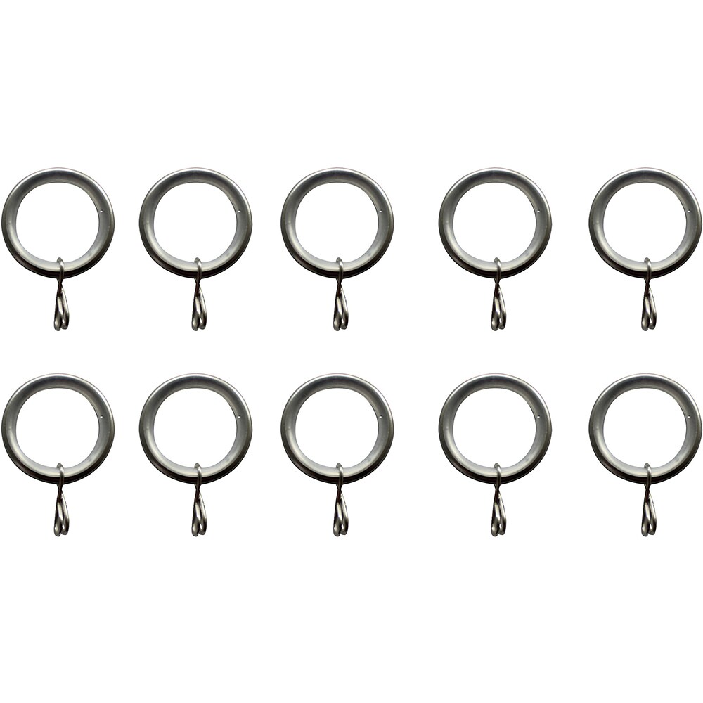 Set 10 inele perdea GOODHOME Athens, metal, 2.5 cm, gri
