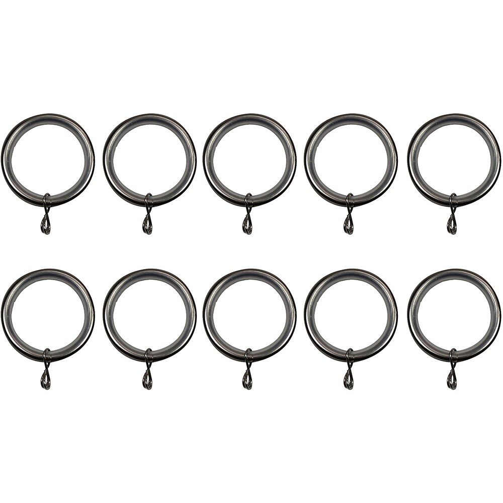 Set 10 inele perdea GOODHOME Athens, metal, 3.8 cm, gri