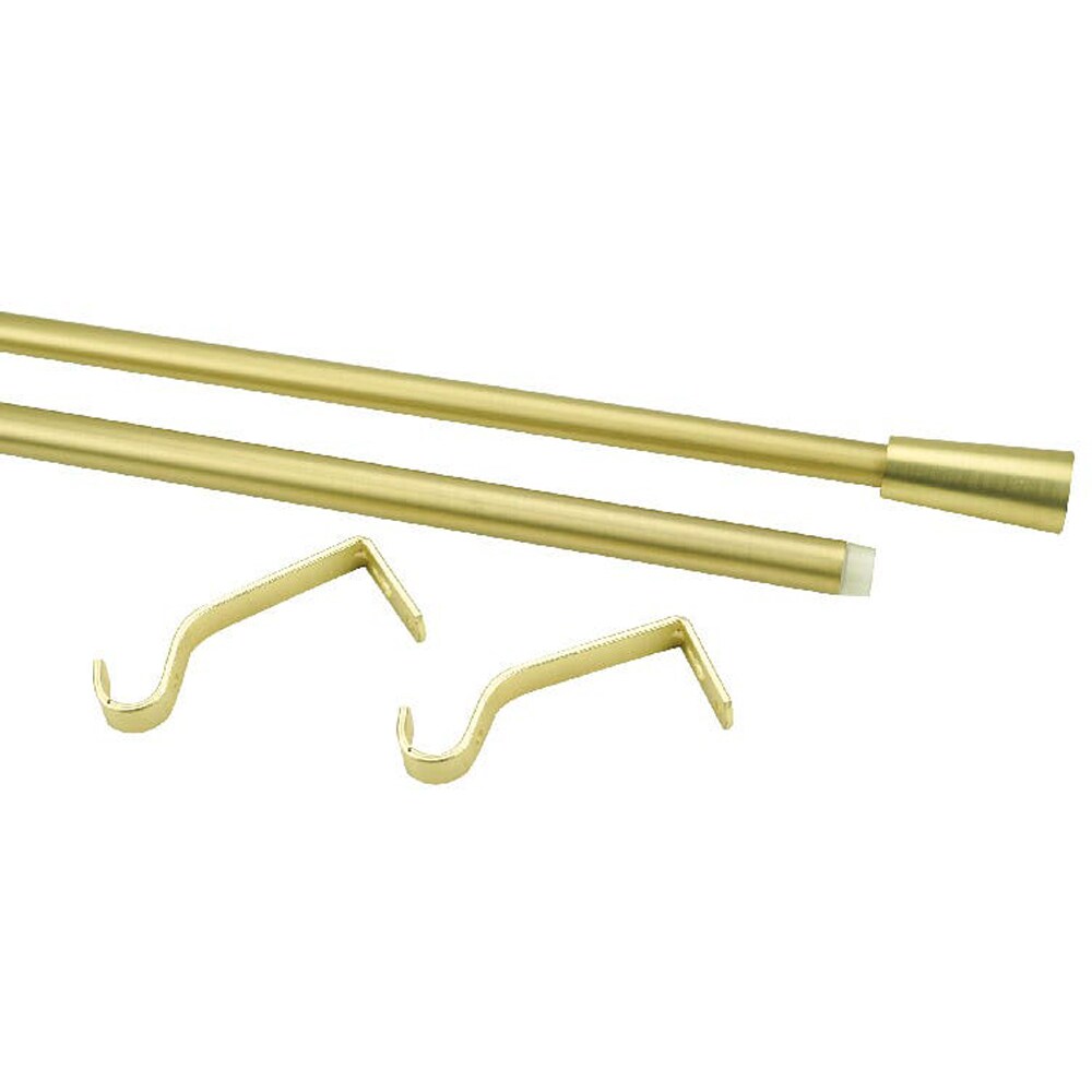 Set galerie simpla extensibila GoodHome Elasa, metal, 210/120 cm, diametru 19 mm, auriu