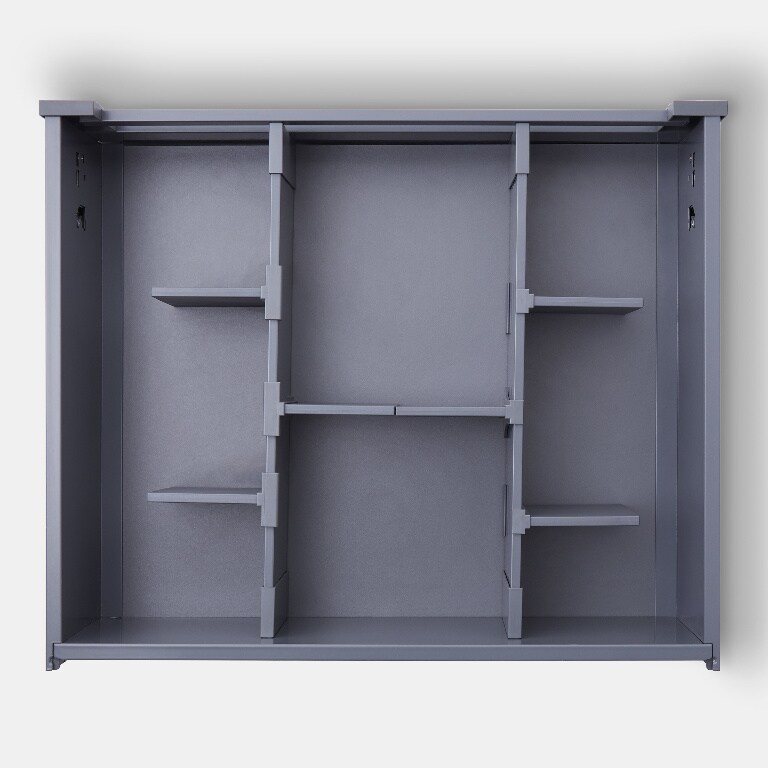 Separator sertar GOODHOME, metal, 20.4 x 44 cm, gri