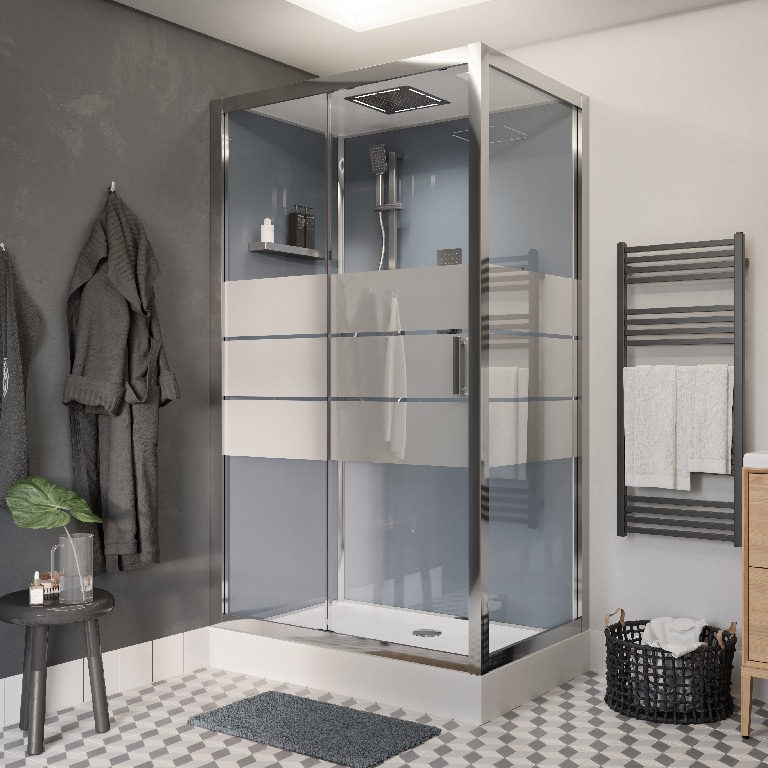 Cabina dus hidromasaj, joasa, dreptunghiulara, 120 x 80 x 220 cm  GoodHome Beloya