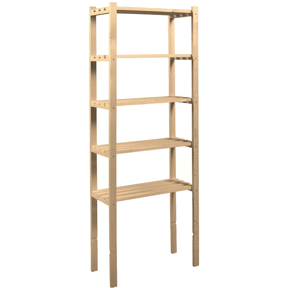 Raft 5 polite, 170 x 75 x 40 cm, lemn, maro