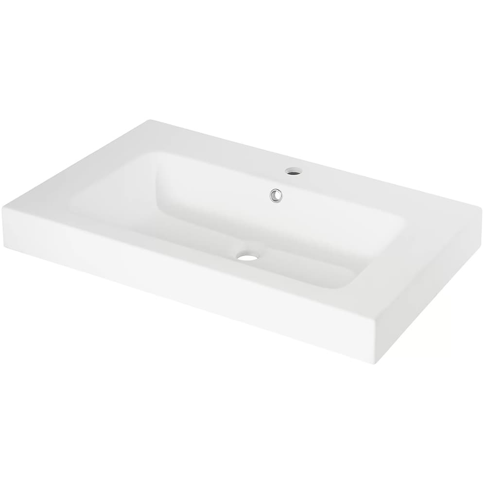 Lavoar baie GOODHOME Duala, rasina, 80 x 45 cm, alb mat