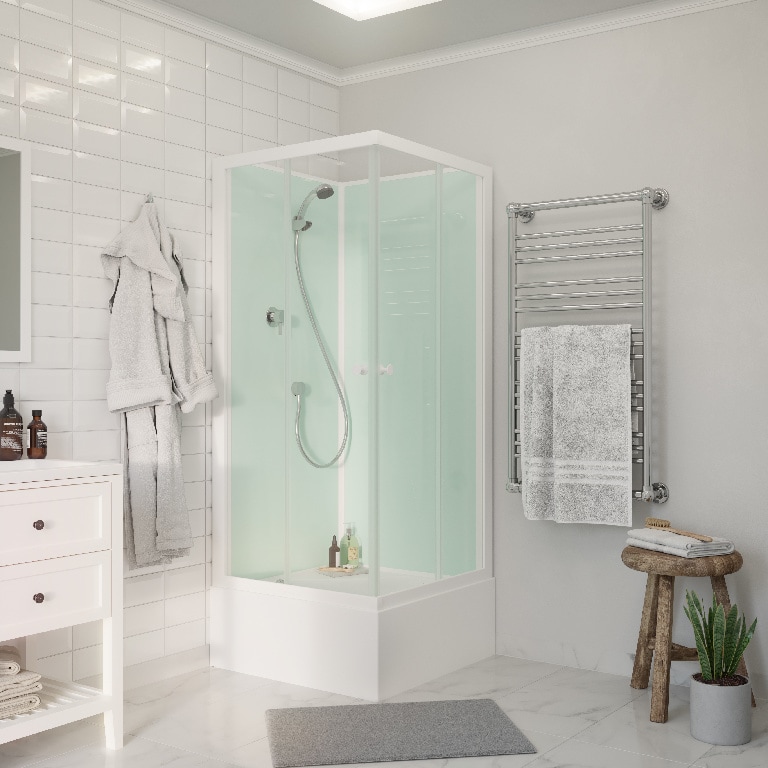 Cabina dus simpla, inalta, patrata, 80 x 80 x 200 cm  GoodHome Arkell