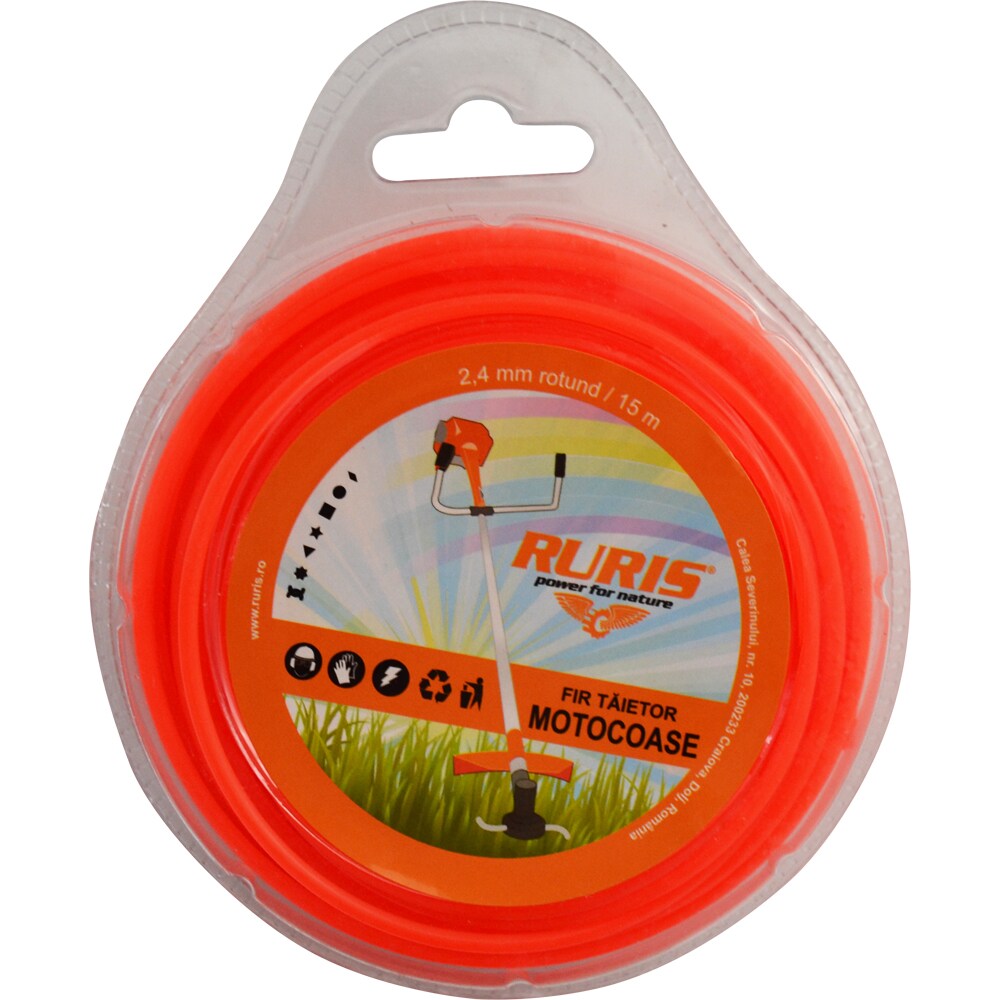 Fir trimmer Ruris, 2.4mm (rotund), 15m, portocaliu