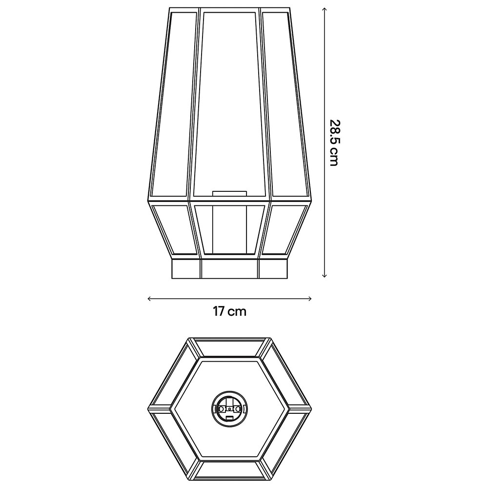 Veioza GOODHOME Nantan, E27, IP20, negru