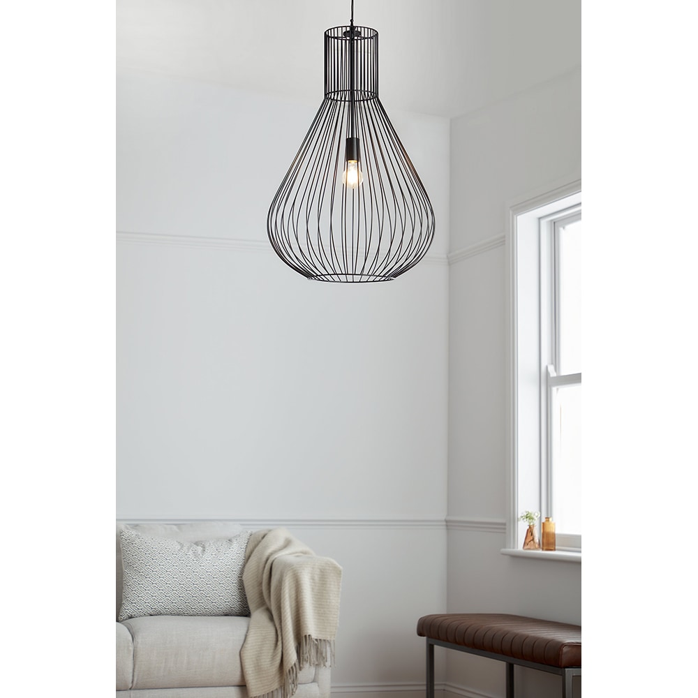 Pendul GOODHOME Leptyni, E27, 42W, negru