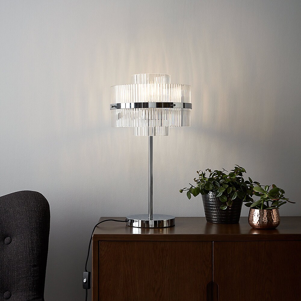 Veioza GOODHOME Conjola, E27, IP20, argintiu