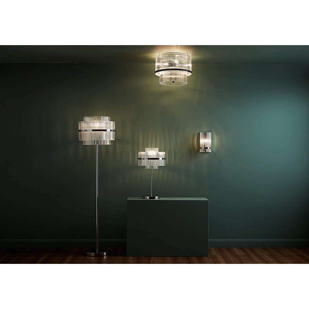 Veioza GOODHOME Conjola, E27, IP20, argintiu