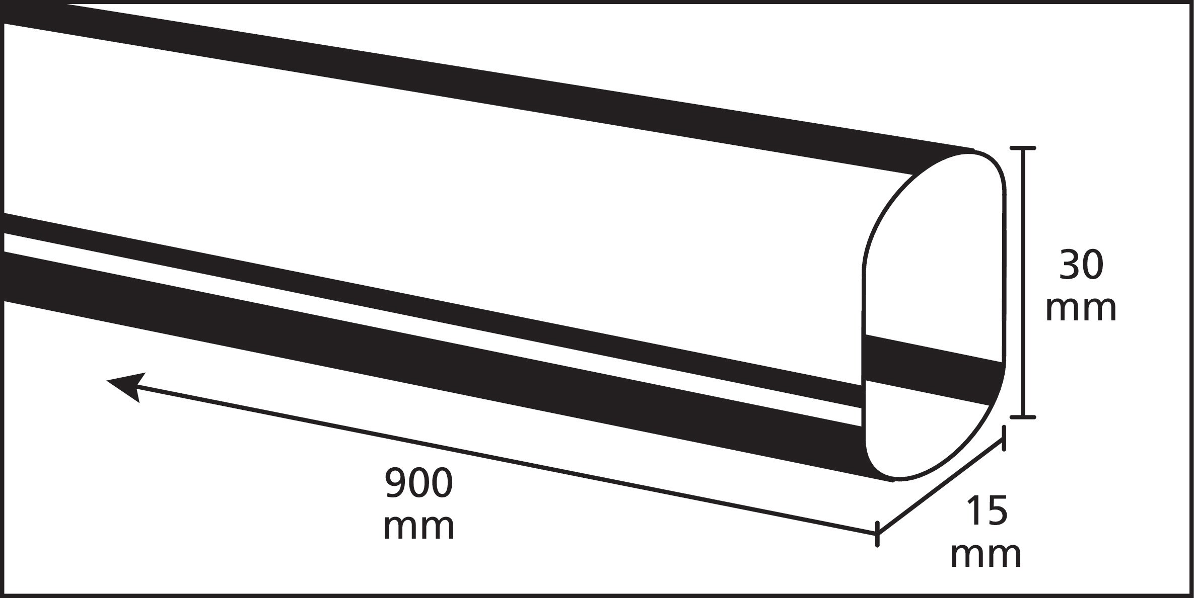 Bara dulap, otel, 90x3x1.5 cm, argintiu