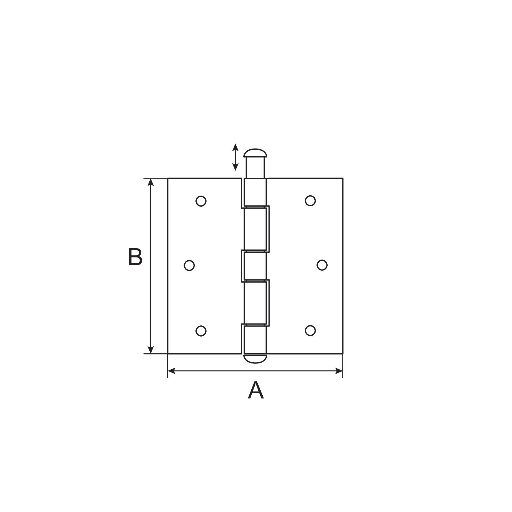 Balama plata, metal, 65 x 65 mm, gri