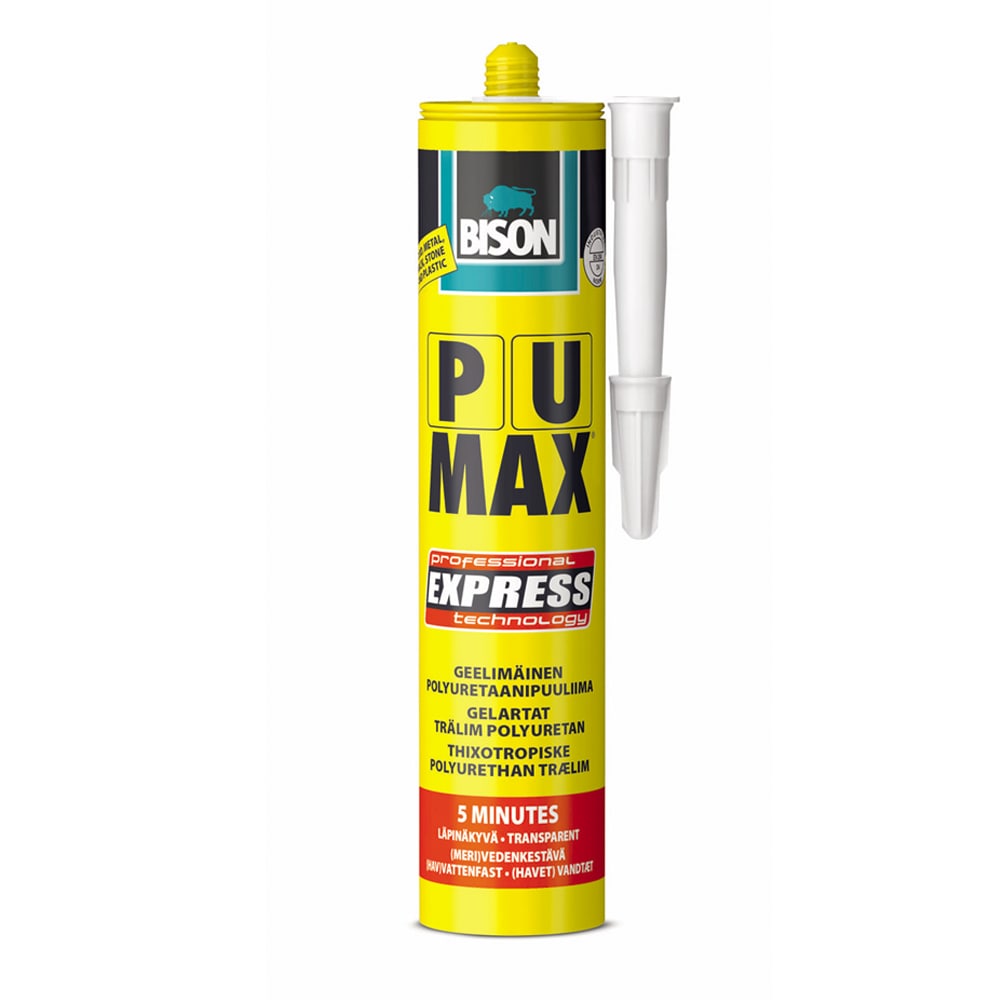 Adeziv poliuretanic pentru lemn, transparent, 310 ml  Bison PU Max Timber Express