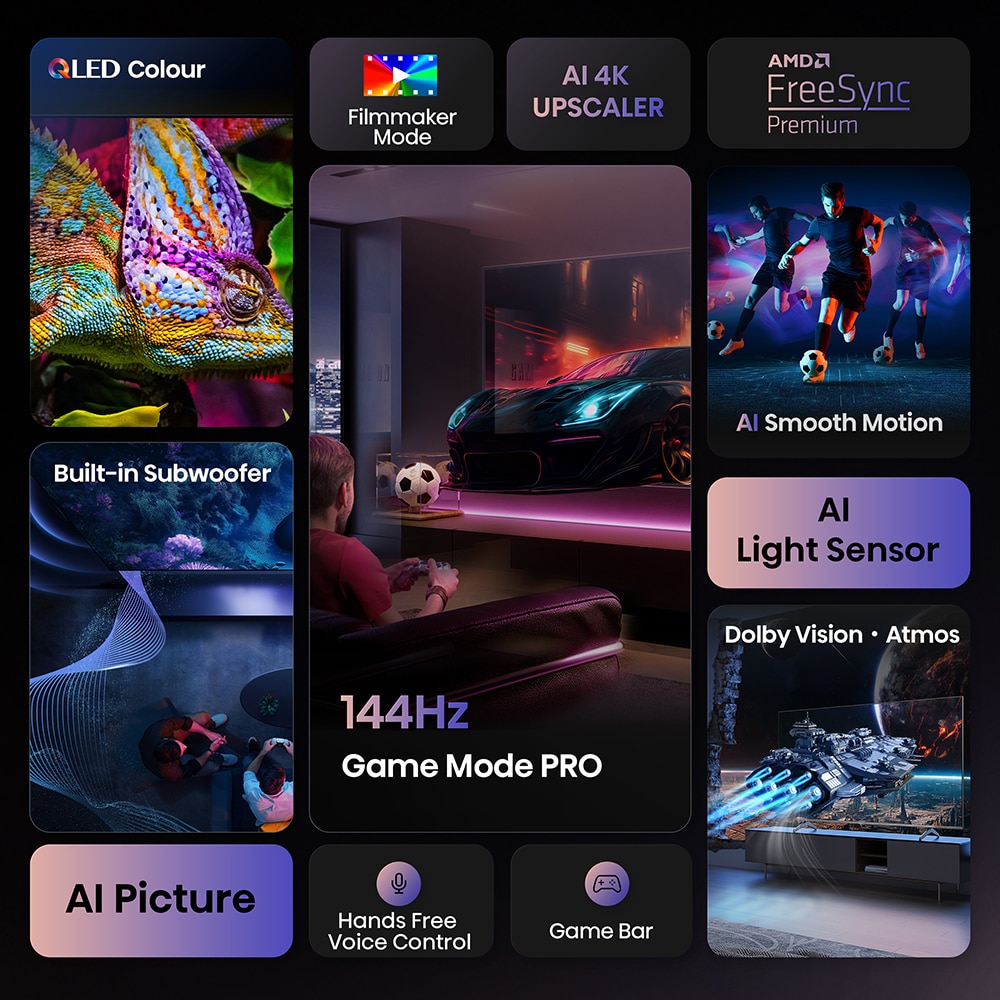 Televizor QLED Smart HISENSE 100E7Q PRO, Ultra HD 4k, 253cm