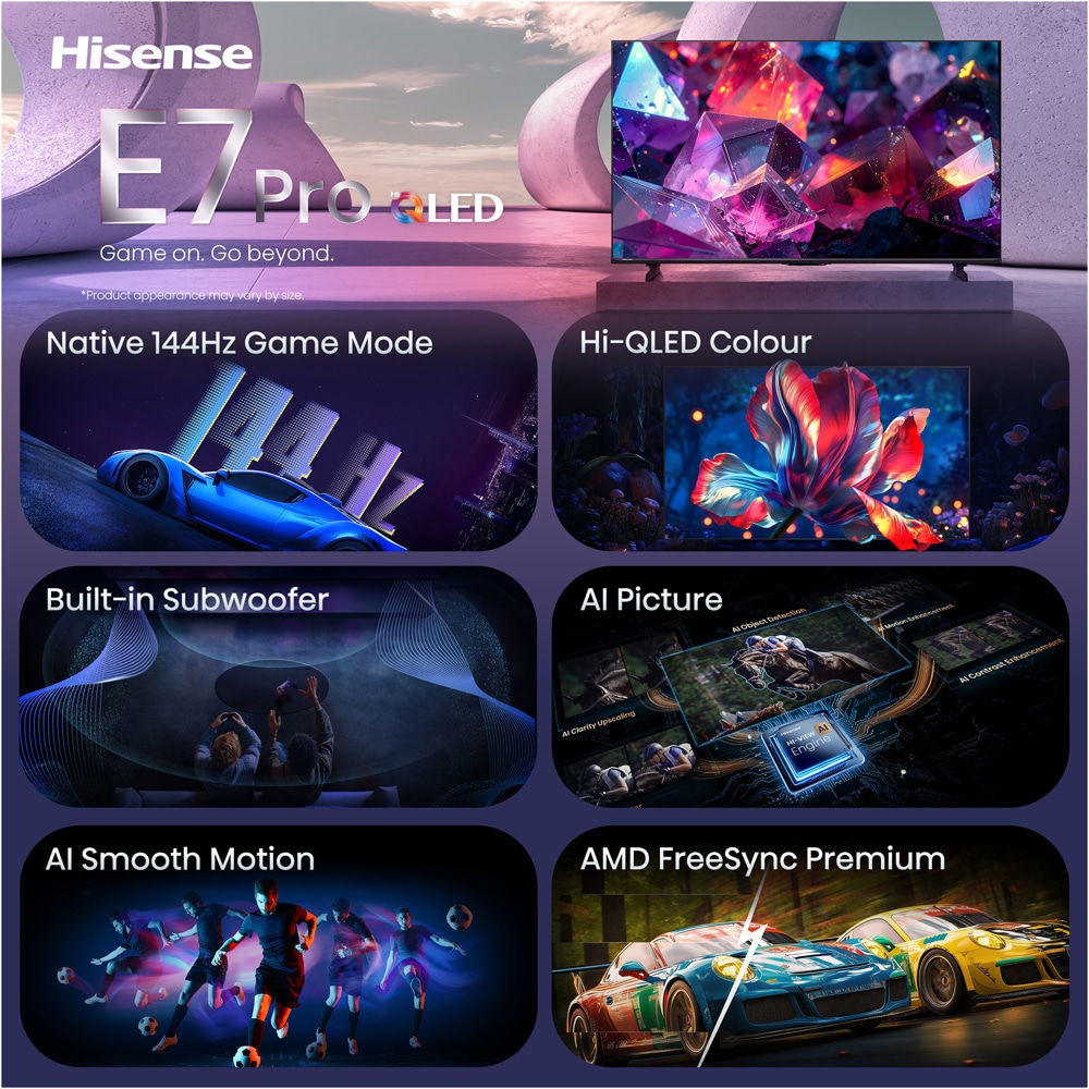 Televizor HI-QLED Smart HISENSE 100E7S PRO, Ultra HD 4K, HDR, 253cm
