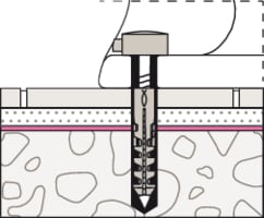 Set fixare pentru obiecte sanitare FISCHER, S8RD60, otel zincat