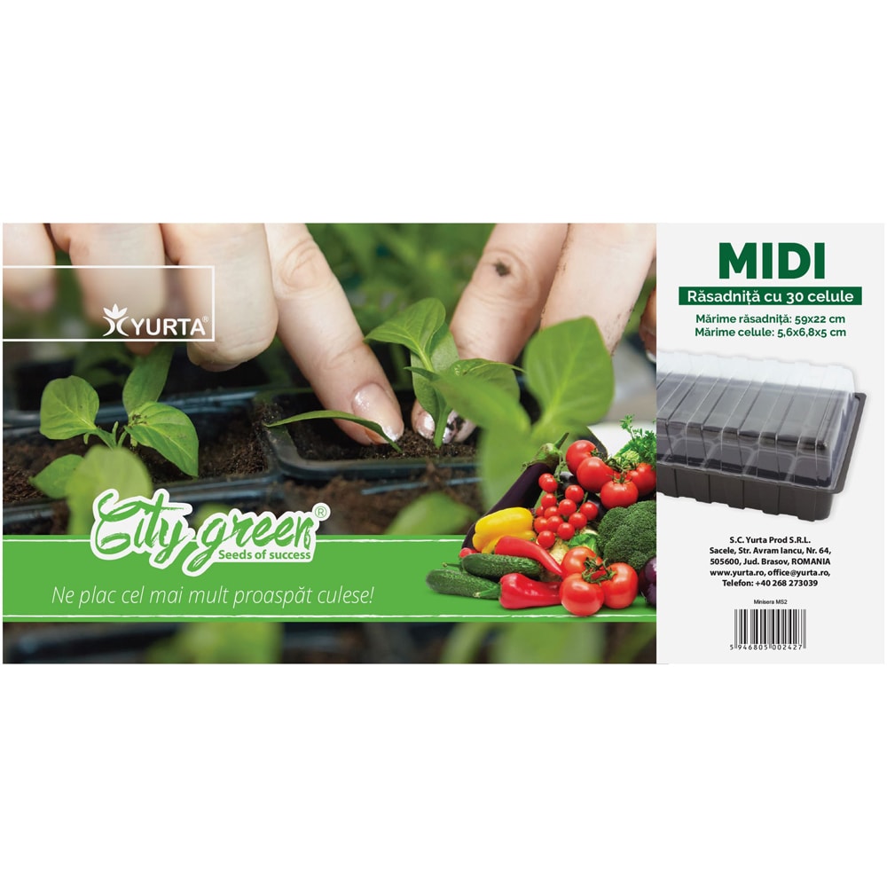 Minisera Yurta, 0.13 mp, 59 x 22 cm, plastic, transparent