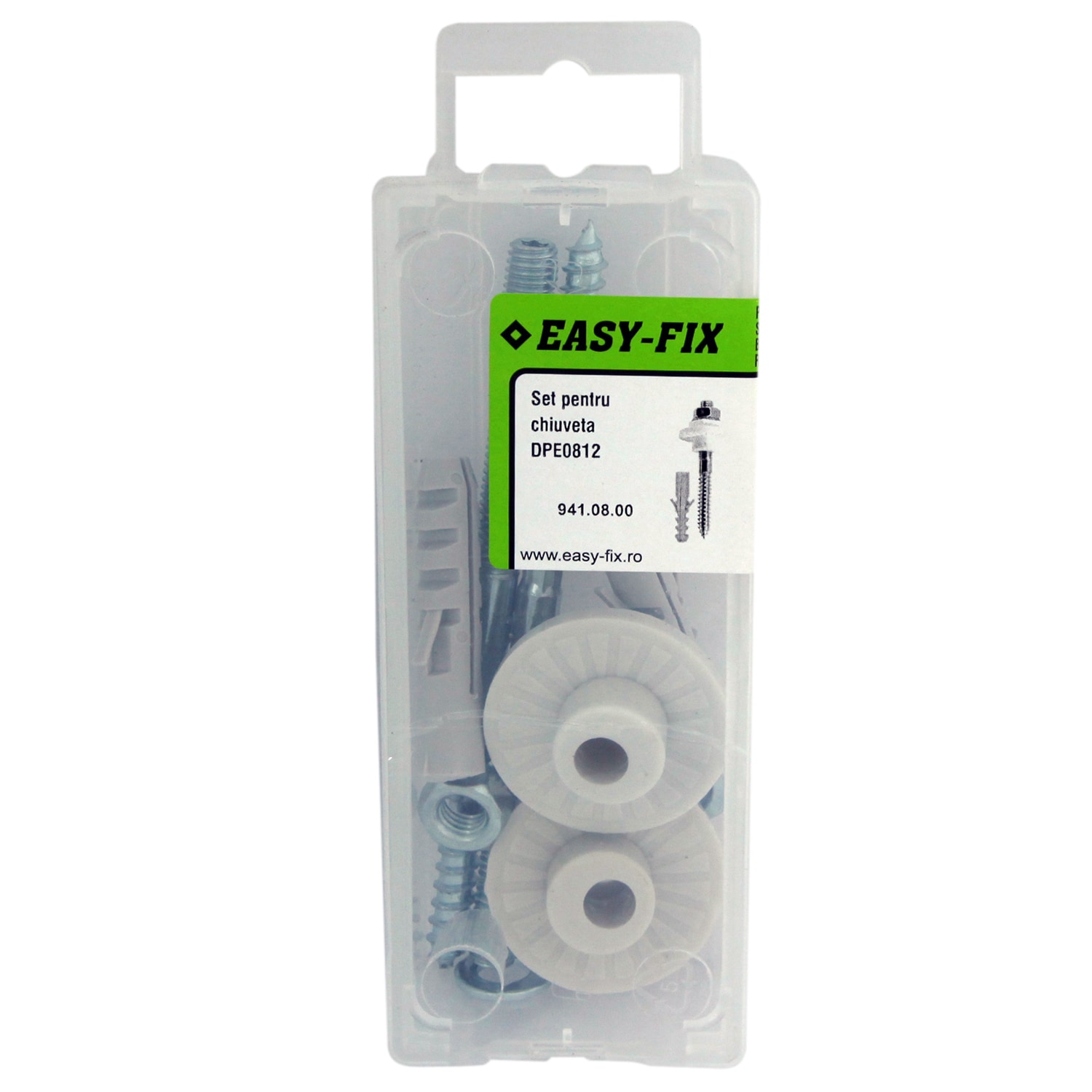 Set fixare pentru chiuveta SEA DPE0812, otel zincat - plastic