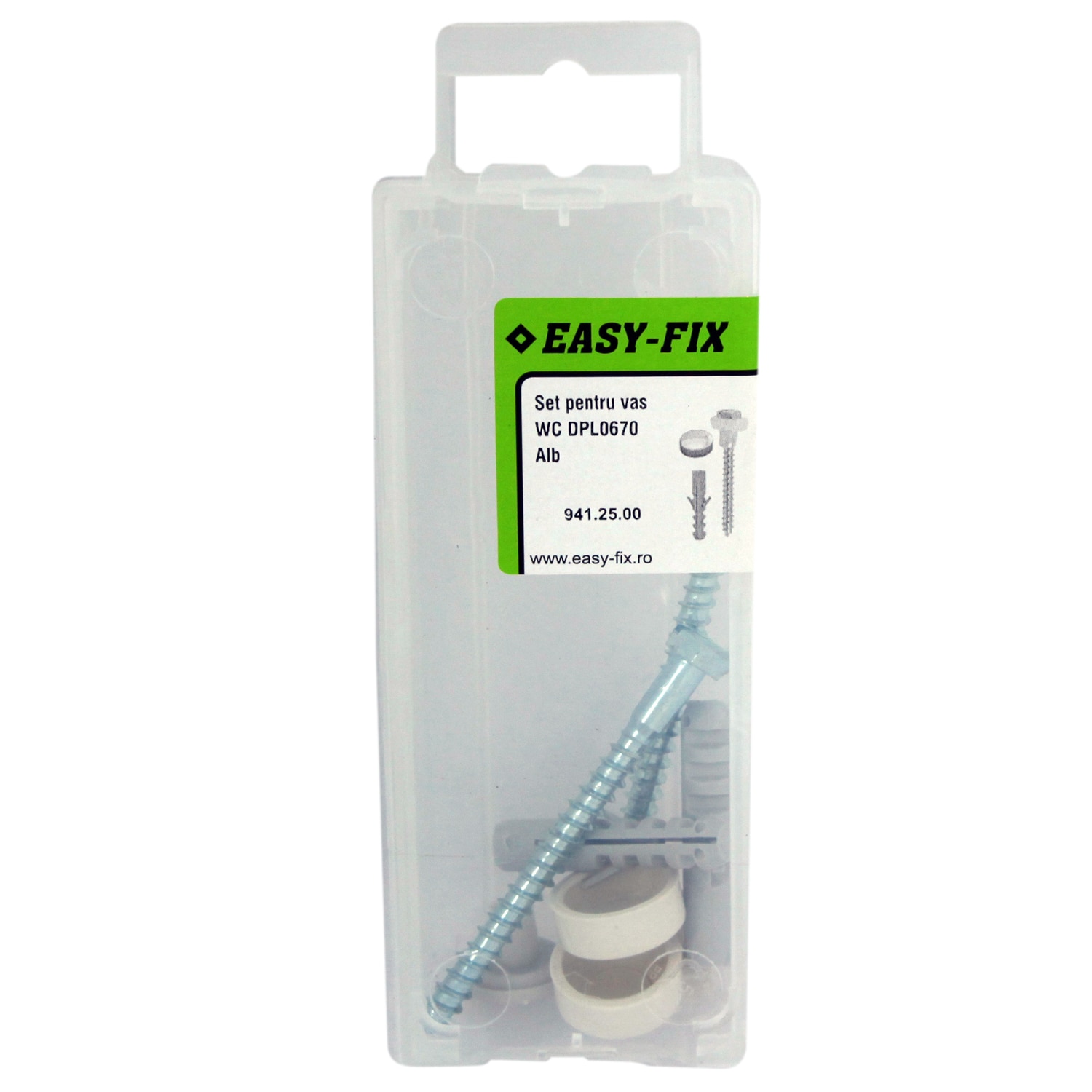 Set fixare pentru vas WC SEA DPL0670, otel zincat - plastic