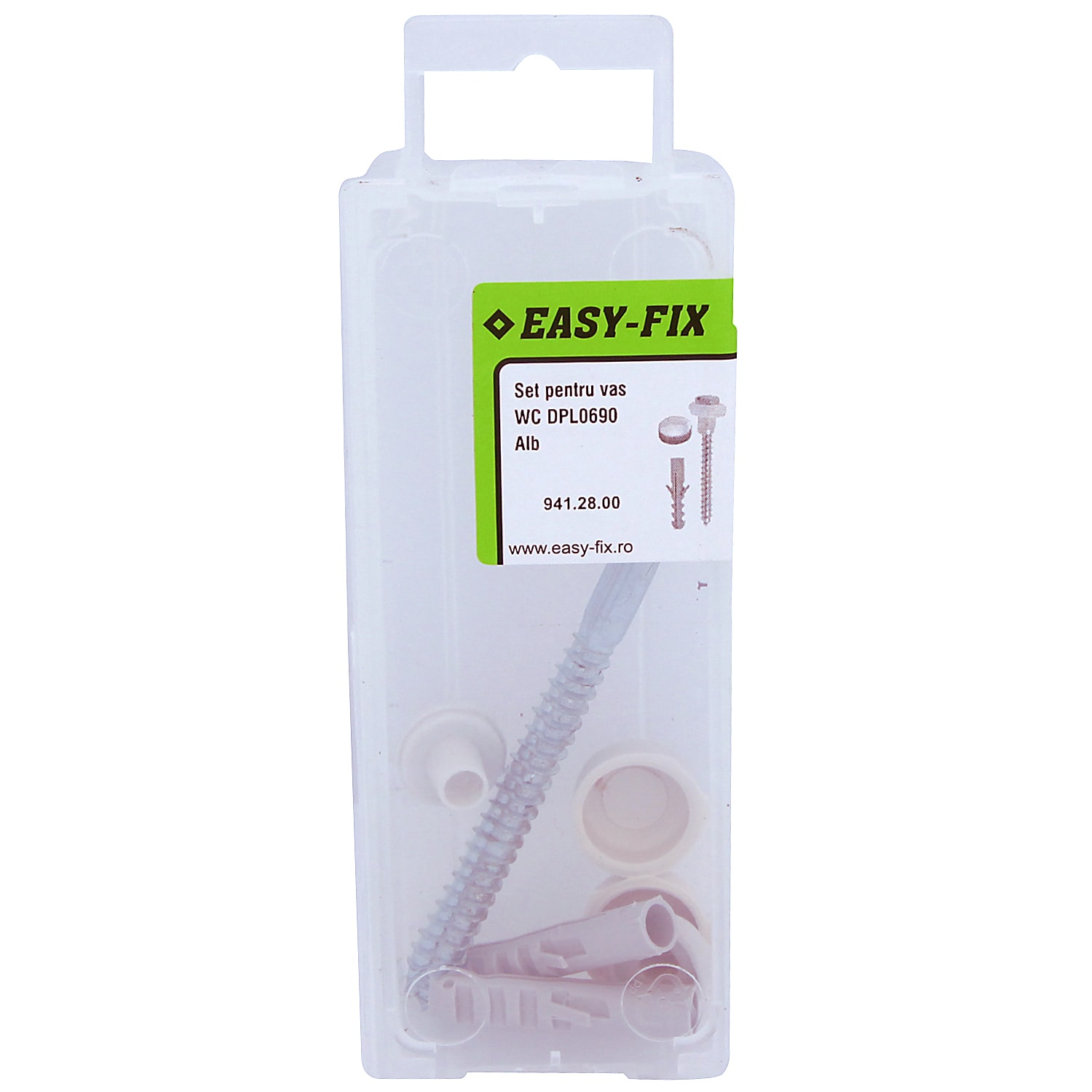 Set fixare pentru vas WC SEA DPL0690, otel zincat - plastic