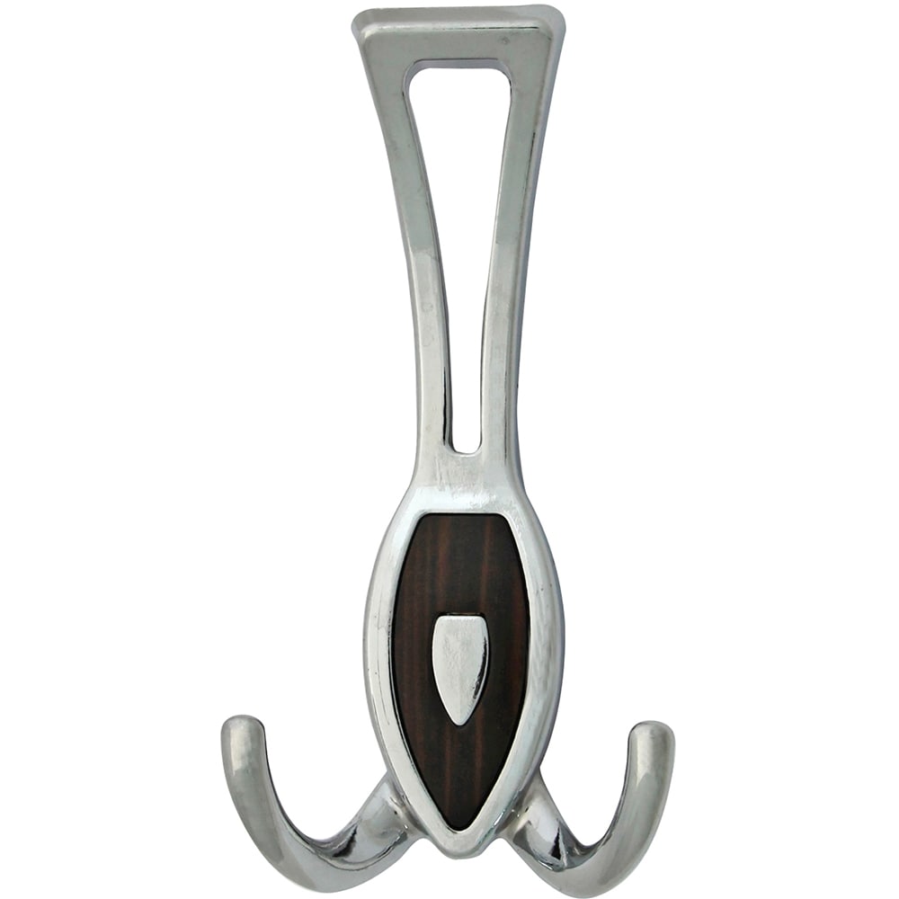 Cuier perete, 3 agatatori, metal, argintiu