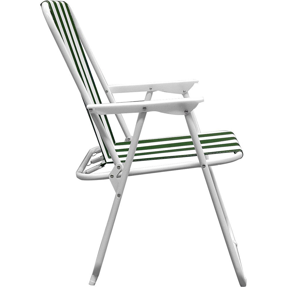 Scaun gradina si camping Ucamp, metalic, pliabil, 53 x 60 x 74 cm, alb