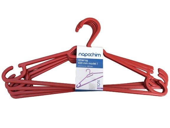 Set umerase Napochim N1, 5 buc, plastic, rosu
