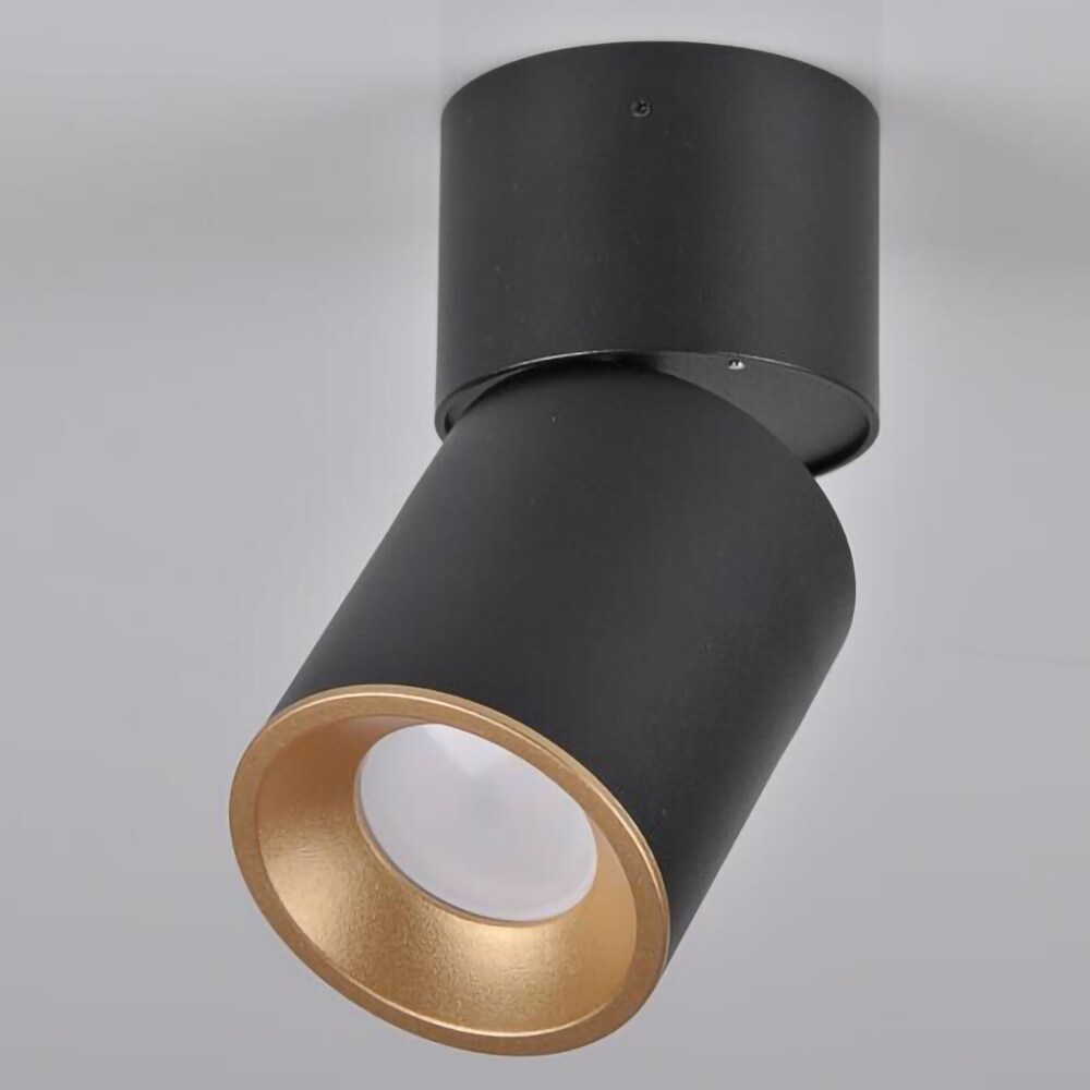 Spot LED POLUX Astra 314048, GU10, 5.5W, negru-auriu