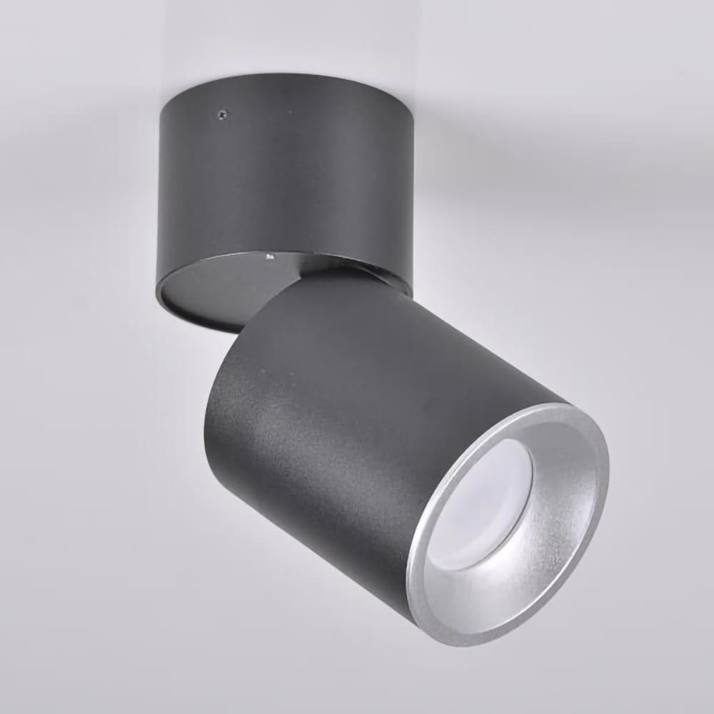 Spot LED POLUX Astra 314055, GU10, 5.5W, negru-argintiu