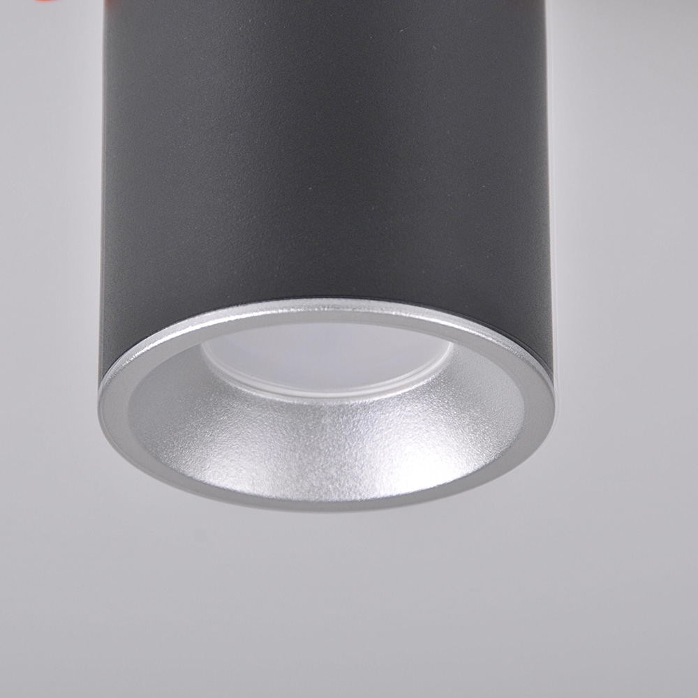 Spot LED POLUX Pallas 314130, GU10, 5.5W, negru-argintiu