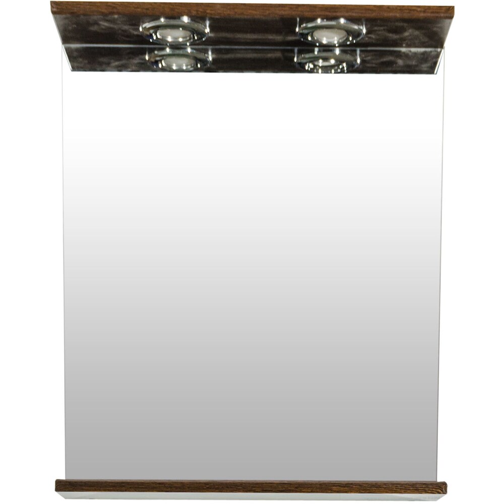 Oglinda baie SANITOP Fluture 1D, 60 x 16 x 68 cm, iluminare LED, maro
