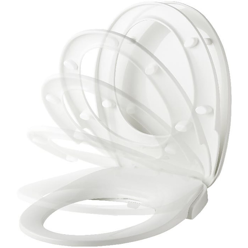 Capac WC japonez cu functie de bideu GOODHOME Timok, inchidere lenta, polipropilena, alb