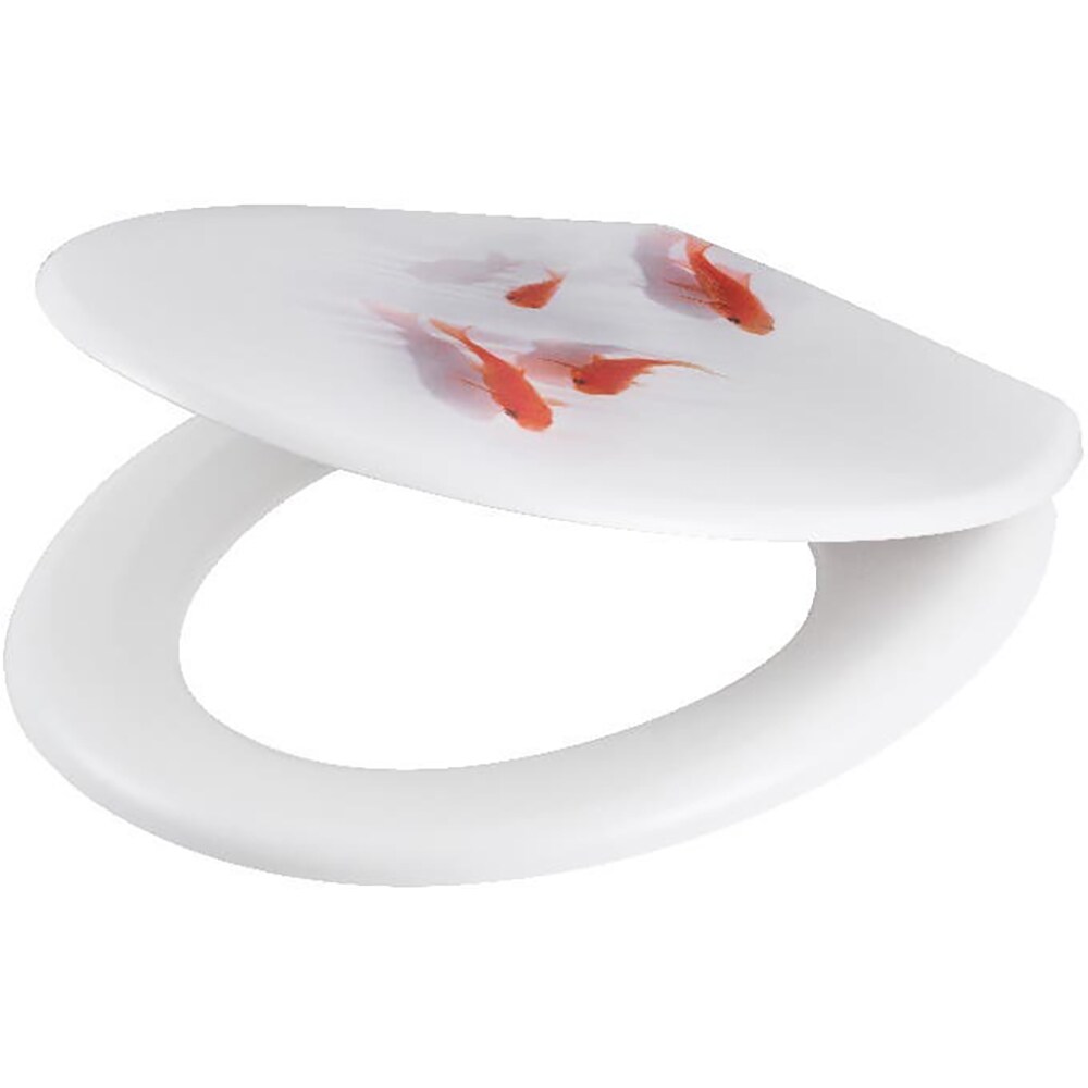 Capac WC GOODHOME Genoa, inchidere lenta, duroplast, model pesti, alb