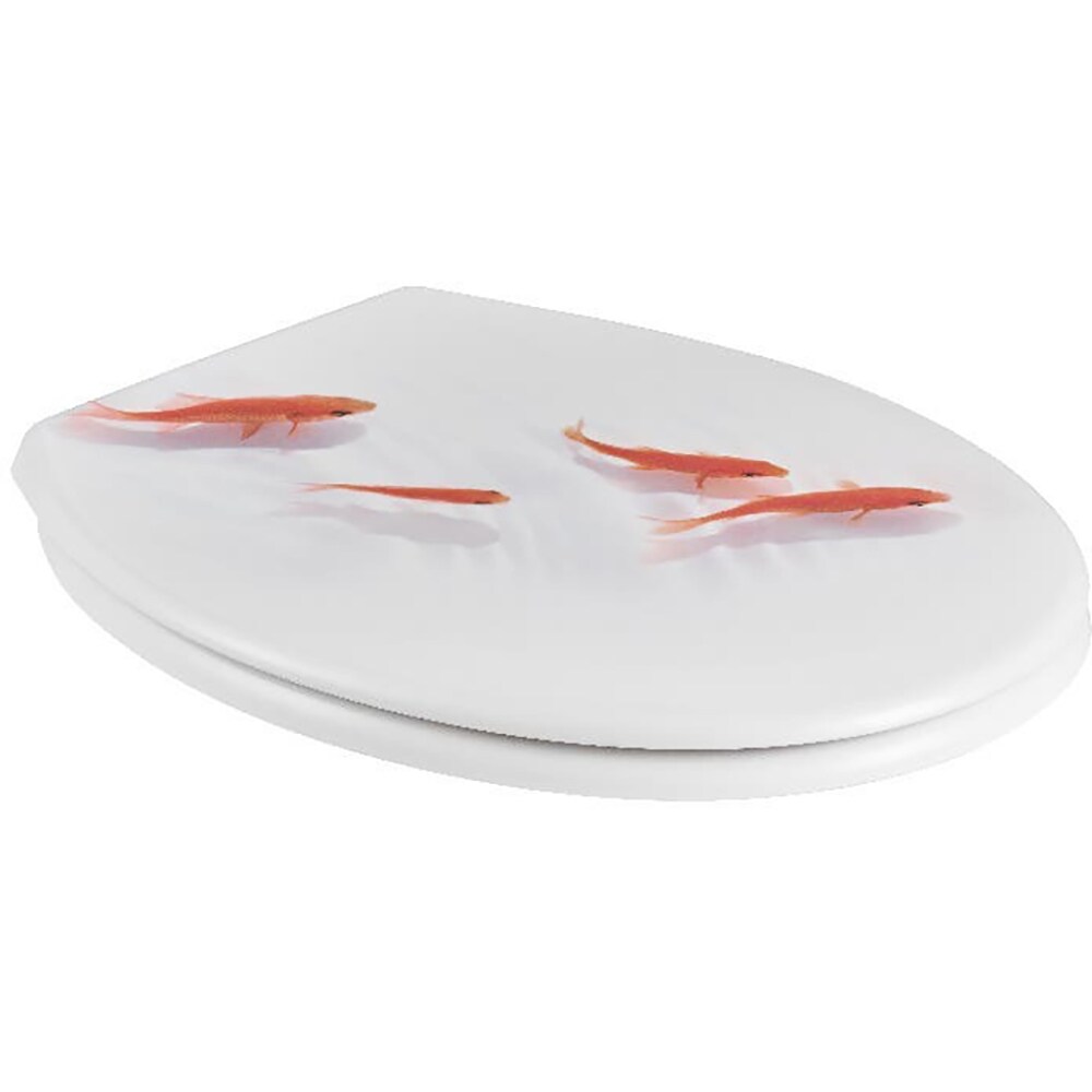 Capac WC GOODHOME Genoa, inchidere lenta, duroplast, model pesti, alb