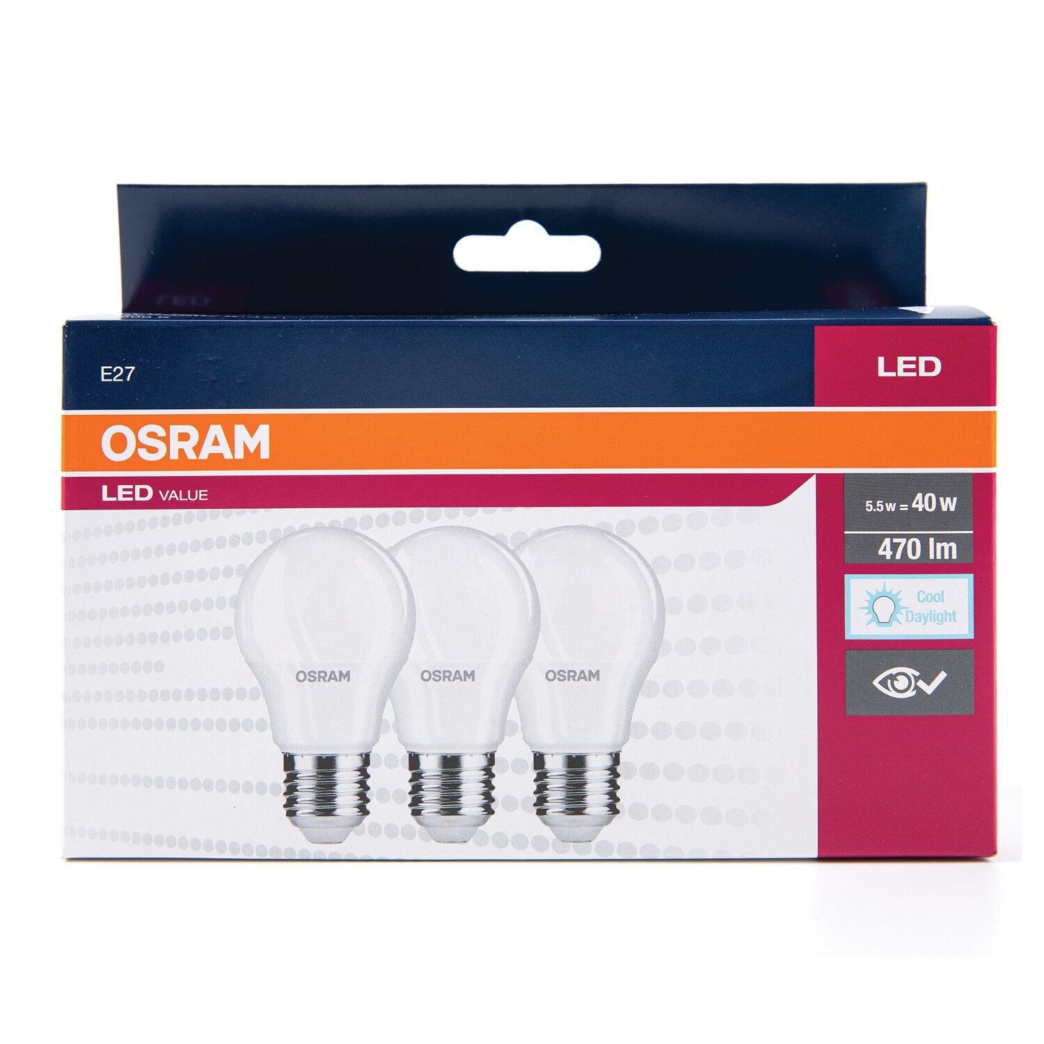 Set 3 bucati bec Led Value Cla40, 5.5W Osram