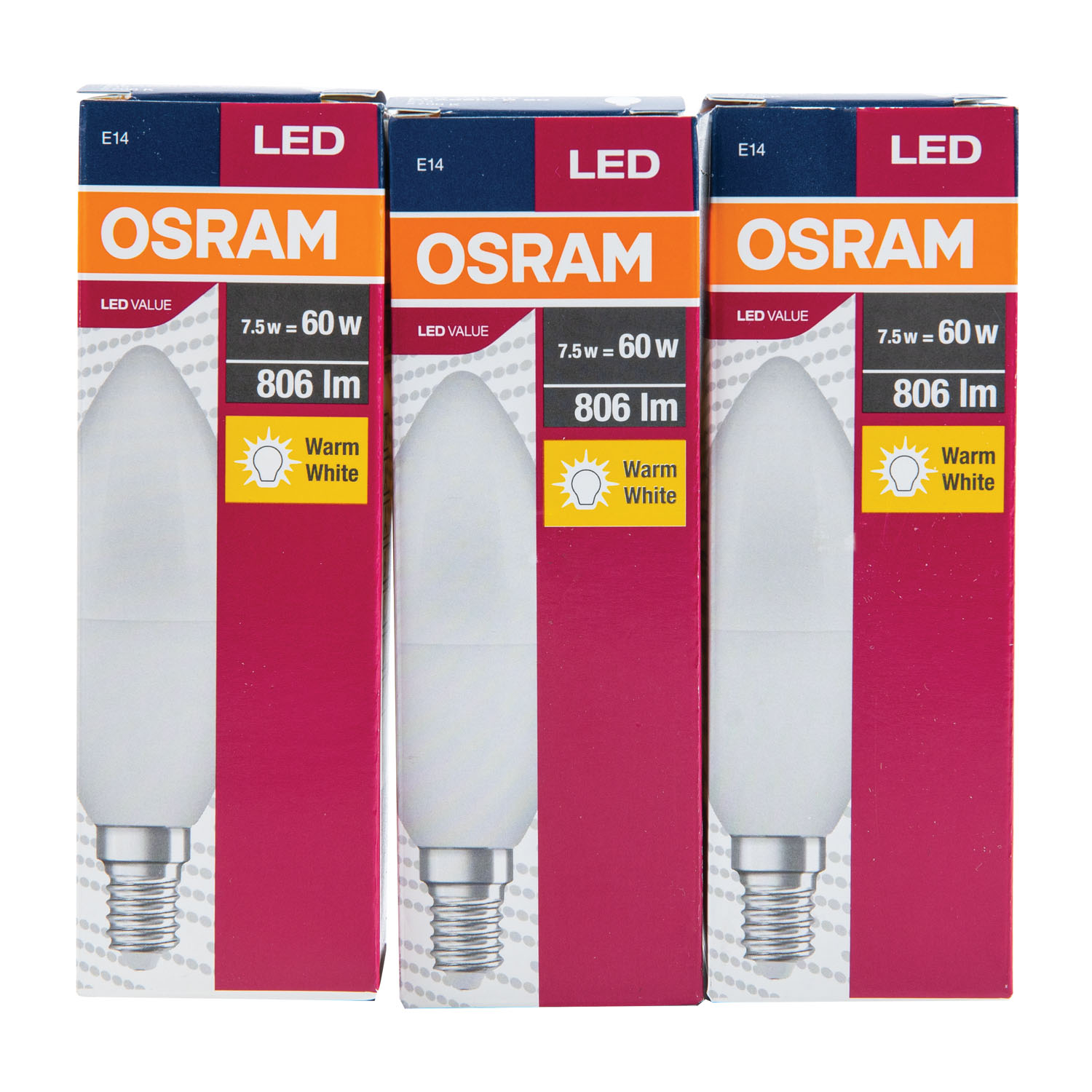 Set 3Buc Bec Led Value Clb60 7W Osram