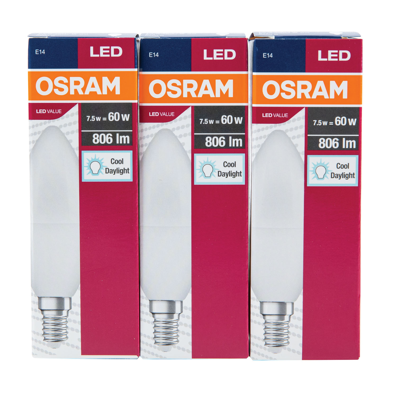 Set 3 buc bec Led Value Clb60 7W Osram