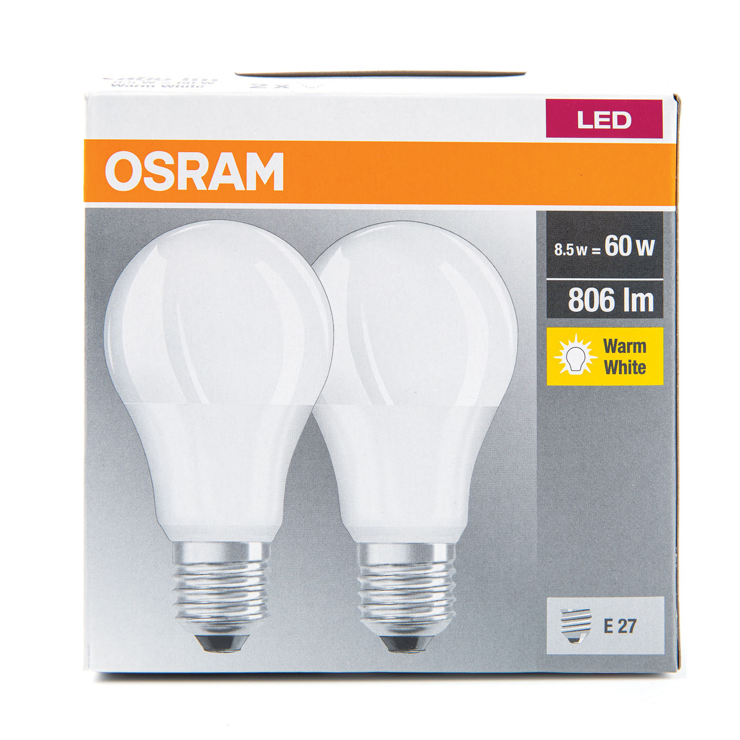 Set 2 Becuri Led Base 8.5W 827 E27